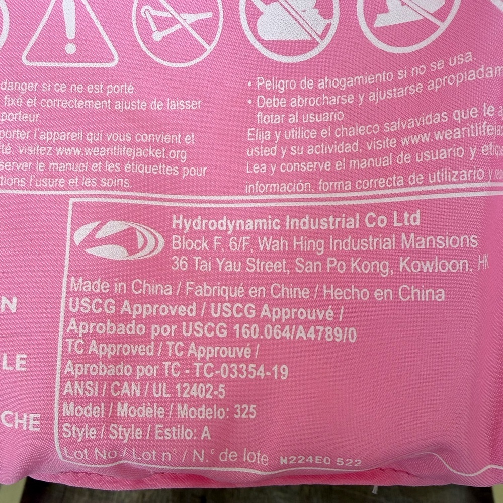 Speedo Kids Pink "Sun Kissed" Floatation Vest with Matching Arm Bands - Picture 5 of 5